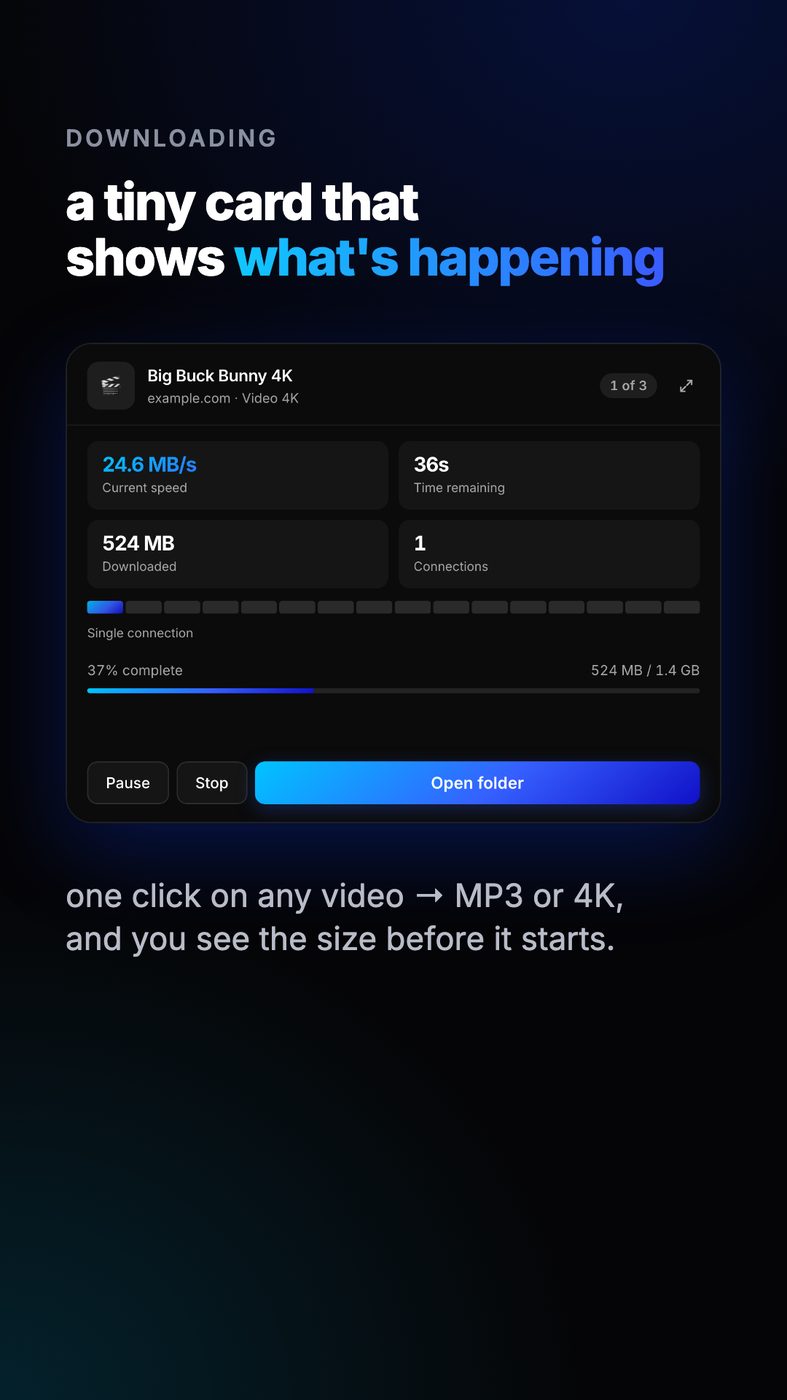 Promotional download list screen