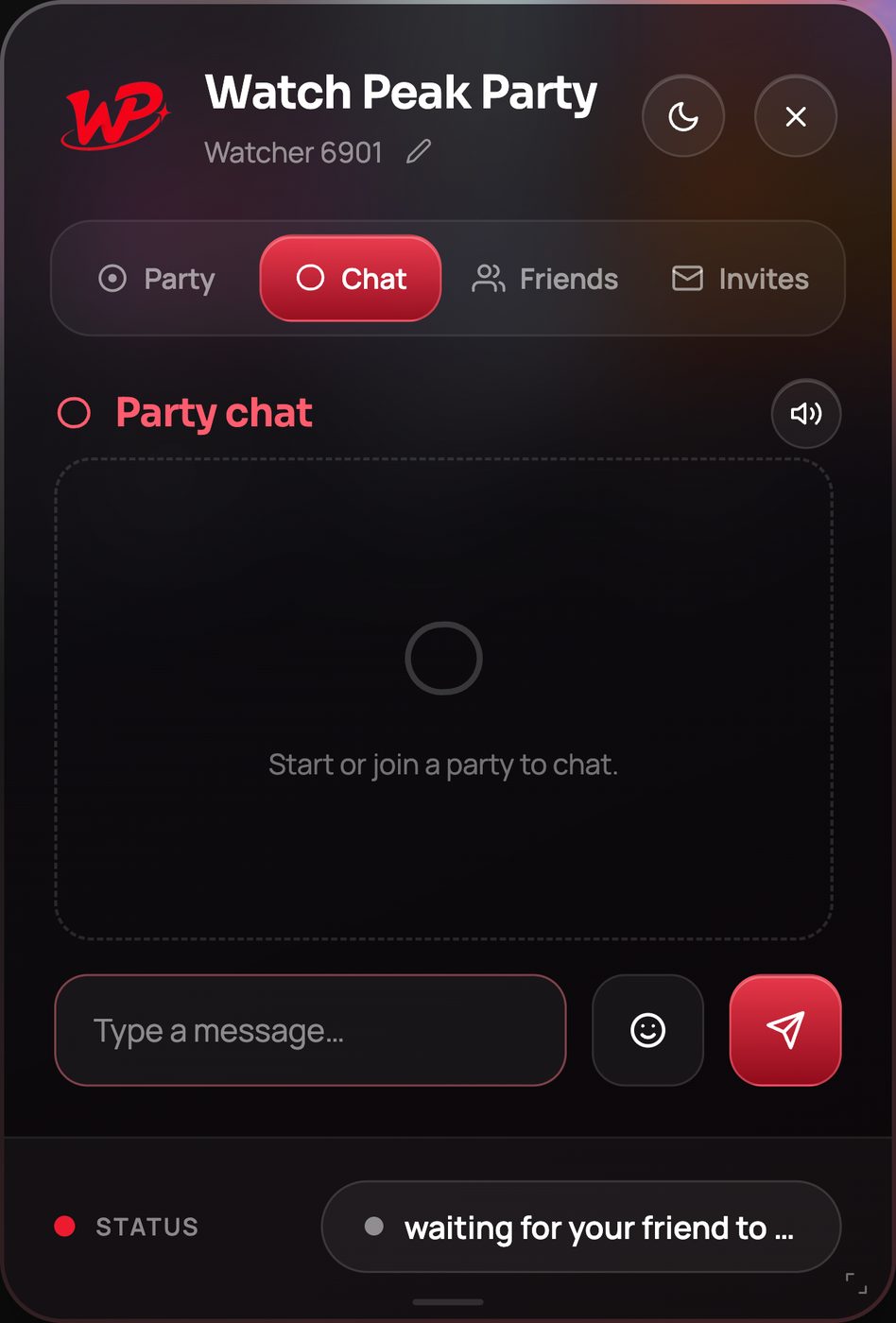 Extension popup chat tab
